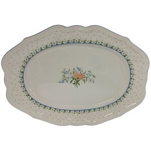 Vintage Villeroy and Boch Platter Serving Romantica Pattern Scalloped Edges 1986